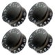 thumbnail image 1 of Perillas de control de volumen y tono de guitarra Partes de instrumentos musicales 4pcs Negro Yuyangstore Perilla de volumen de guitarra, 1 of 8