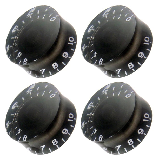 Perillas de control de volumen y tono de guitarra Partes de instrumentos musicales 4pcs Negro Yuyangstore Perilla de volumen de guitarra