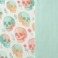 thumbnail image 5 of Boo-tique Soft Throw Blanket, Plush Cozy Blanket for Couch, Halloween Skulls, White, 50" x 72", 5 of 10