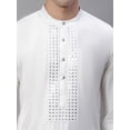 thumbnail image 3 of eloria Men Embroidered White Kurta Pajama for Partywear Festival Kurta Indian Kurta Set Embroidery Design, 3 of 5