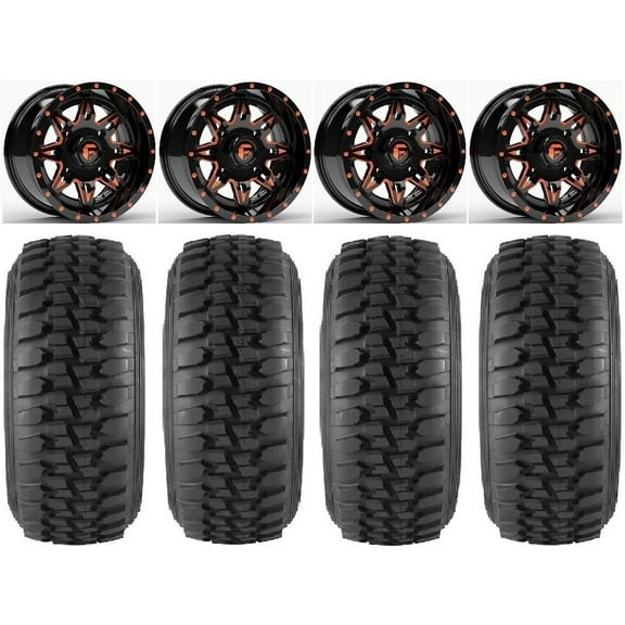 Fuel Lethal Orange 14" Wheels 30" Desert Series Tires Polaris RZR XP 1000 / PRO XP / Ranger XP 900/1000