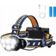 thumbnail image 1 of Linterna frontal superbrillante, linterna LED recargable, linterna frontal LED con 6 LED, 12000 lm, 8 modos de iluminación con cable USB, 1 of 5