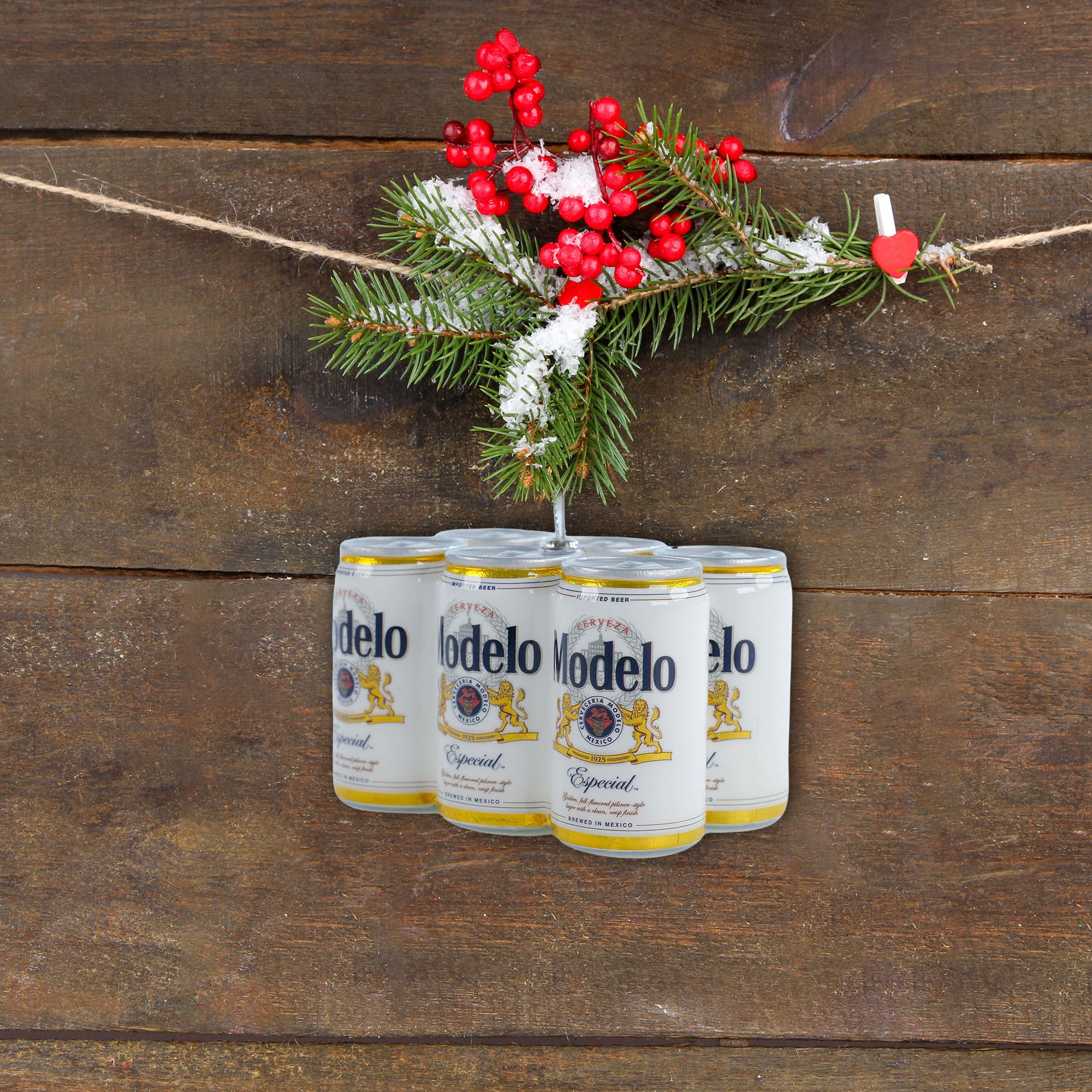 Modelo Especial Six‑Pack Figural Christmas Tree Ornament