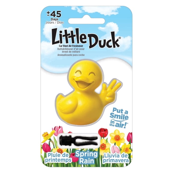 Little Duck 96633 Spring Rain Scent, Car Vent Air Freshener, Clips to A/C Air Vent, Set of 1