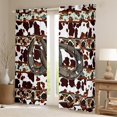 thumbnail image 2 of Castle Fairy Teens Adults Vintage Horseshoe Blackout Curtains Set of 2 (52x84 Each),Boho Aztec Window Curtains,Abstract Cow Print Curtains and Drapes,Luxury Bedroom Decor, 2 of 6