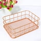 thumbnail image 4 of 2X Bandeja de Almacenamiento Dispositivo de Almacenaje del Metal Cesta de Almacenamiento Caja de Hierro Rejilla Canasta de Almacenamiento de Recipientes de Frutas de Oro Rosa, 4 of 6