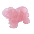 thumbnail image 1 of Figura de elefante de dibujos animados, delicada artesanía de elefante, elefante de jade grabado, decoración de regalo para escritorio, tamaño 1,5 pulgadas, rosa, 1 of 6