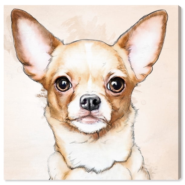 Runway Avenue Animals Wall Art Canvas Prints Chihuahua Watercolor Dogs And Puppies Brown White Walmart Com