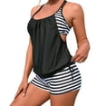 thumbnail image 3 of TJAZFJPA Womens Bikini Women Printed Two Pieces Swimsuit High Waist Drawstring Tankini Swimwear with Boyshort Control Athletic Bathing Suits Tankinis Set Swim Tank Bikini Sets for Women, 3 of 8