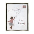 thumbnail image 4 of Stupell Industries I Am Strong Motivating Kids Kite Flying Painting Graphic Art Luster Gray Floating Framed Canvas Print Wall Art, Design by Sally Swatland, 4 of 5