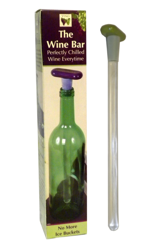 The Wine Bar Chill Rod Wand Vino Bottle Chiller Stick Barware Assorted Colors