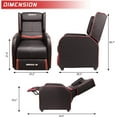 thumbnail image 4 of PUKAMI Gaming Recliner Chair for Adults 400lbs Racing Style Sofa Big and Tall PU Leather Recliner Seating Modern Ergonomic Lounge Recliner Chair Comfortable Home Movie Theater for Living Room, 4 of 7