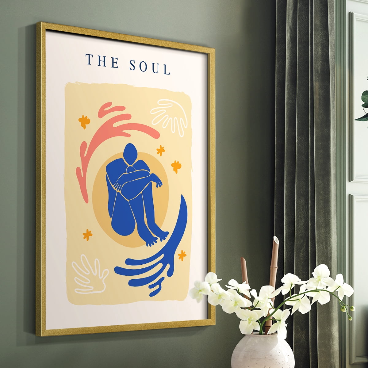 Matisse CCCXII in Gold Solid Wood 16 x 20 Framed Print