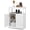 White, variant on BarefHaven Bathroom Storage Cabinet, Freestanding Floor Cabinet w/Double Shutter Doors & 3-Position Adjustable Shelves, Wooden Bathroom Organizer for Living Room (White)