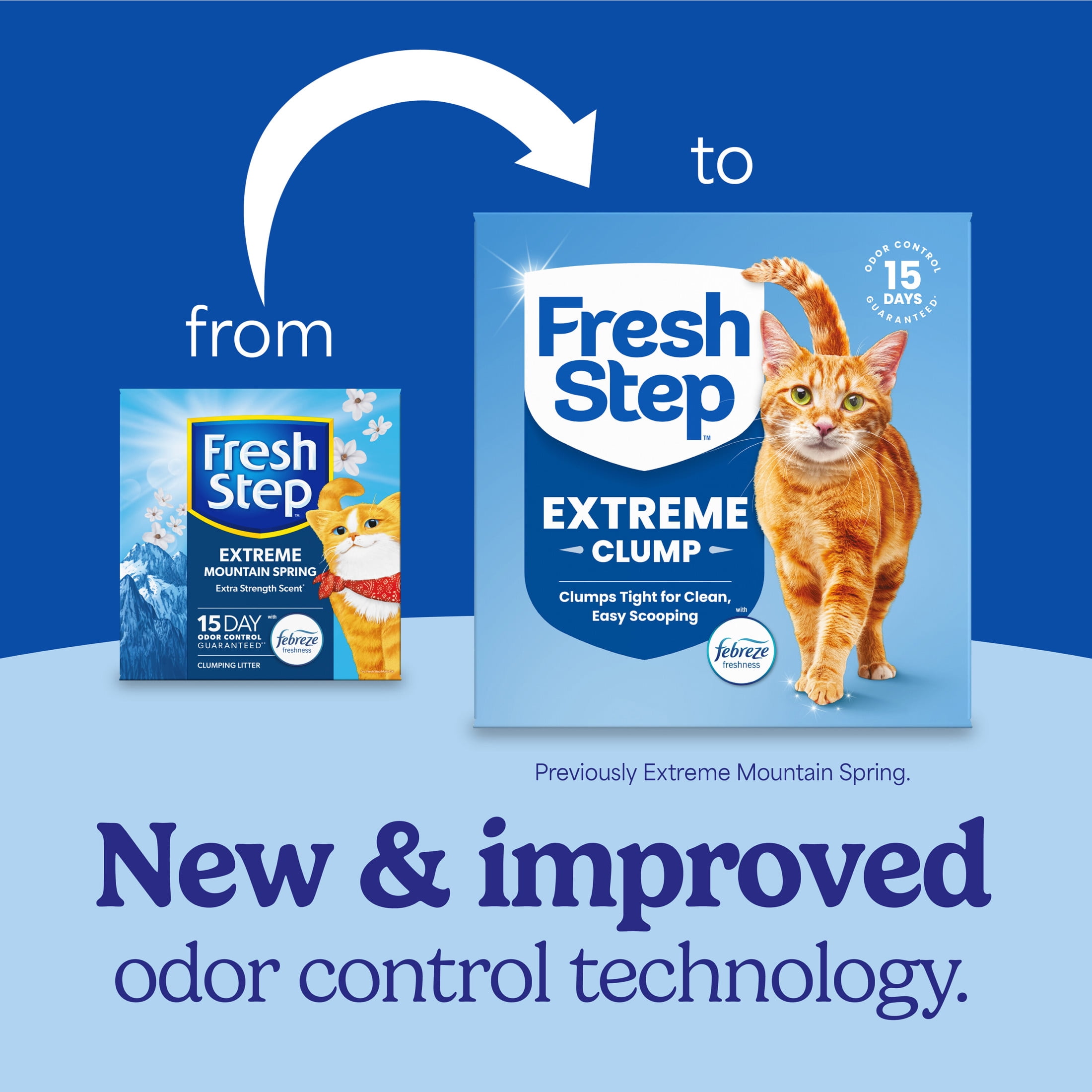 (3 pack) Fresh Step Extreme Clump Multi-Cat Clumping Cat Litter, Febreze Freshness Scent, 22 lb Box
