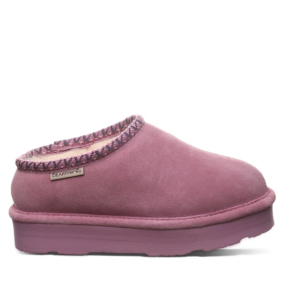 BEARPAW Martis Youth Slipper Dusky Orchid Size 4 | Kid's Cozy Footwear | Comfortable & Lightweight Indoor & Outdoor Slipper