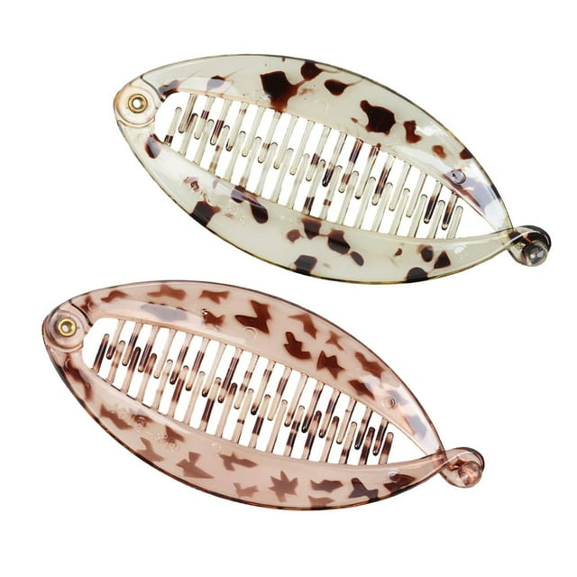 2 piezas de cabellero de cola de garra pinza de pinza de cabellero de moda para mujer broche de cabellero Hugo Peine Clip para el cabello Barrette
