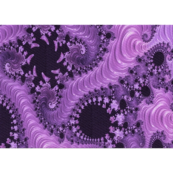 Ahgly Company Indoor Rectangle Patterned Tyrian Purple Area Rugs, 2' x 5'