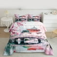 thumbnail image 2 of Homewish Japan Sakura Bedding Comforter Set,Pink Cherry Blossom Twin Comforter Sets,Japanese Ukiyo-E Bedding Set For Men Women,Luxury Bedroom Decor Reversible,2-Piece, 2 of 8