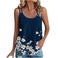 thumbnail image 2 of HaoXianJian Summer Womens Summer Tank Top Floral Print Tee Sleeveless T Shirt Casual Loose Fits Tunic Shirts 2025, 2 of 6
