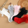thumbnail image 6 of 5 Pack Newborn Baby Knee High Socks for Girls Toddler Kids Bows Ruffle Princess Sock, 6 of 8