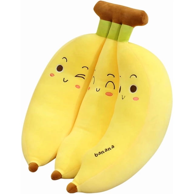 Almohada de peluche HUOGUO con forma de plátano gigante para niños, 69 cm