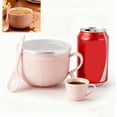 thumbnail image 3 of 3/4 Pcs Tasse Repas 25 Oz avec Couvercle, Tasse Repas 25 Oz avec Couvercles, Ensemble de 4 Tasses Repas, Bol en Acier Inoxydable à Double Couche Résistant à la Chaleur, pour Café, Soupes, 3 of 6