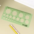 thumbnail image 4 of MasteelfCA 2PCS Transparent Plastic Draft Rulers Geometric Template Rulers Drawings Templates Measuring Rulers Math Measurement Tool for School Office (Green), 4 of 7