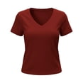 thumbnail image 3 of KIHOUT Women's V Neck Workout Tank Top with Built in Bra Sleeveless High Waisted T Shirt for Women Summer Casual Athletic Yoga Tops, 3 of 7