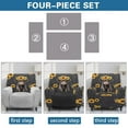 thumbnail image 6 of FKELYI Sunflower Highland Cow Leopard Print Recliner Chair Slipcover Soft Breathable 4 Pcs Covers for Reclinging Armchair Fitted Sofa Couch Covers Furniture Decor Protector, 6 of 7