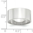 thumbnail image 3 of 14K White Gold 10mm Light Weight Flat Band Ring Size 10, 3 of 7