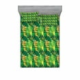 thumbnail image 1 of Tropical Bedding Set with Sheet & Covers, Exotic Palm Leaves Greenery Foliage Composition of Hawaiian Style Summery Plants, Printed Bedroom Decor 2 Shams, 4 Sizes, Multicolor, by Ambesonne, 1 of 3