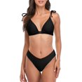 thumbnail image 3 of Sexy Tie Shoulder Bikini Set High Cut V Style Triangle Bikini Swimsuit, 3 of 6