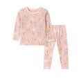 thumbnail image 2 of WIBACKER 2-7 Years Toddler and Little Girls' Long Sleeve Pajamas Set Cotton Top and Pants 2 Piece Sleepwear Pjs - Carrot Rabbit, 2 of 15