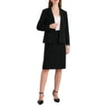 thumbnail image 2 of INSPIRE CHIC Women's 2 Piece Suit Skirt Set Business Formal Blazer and Pencil Skirt XL Black, 2 of 4
