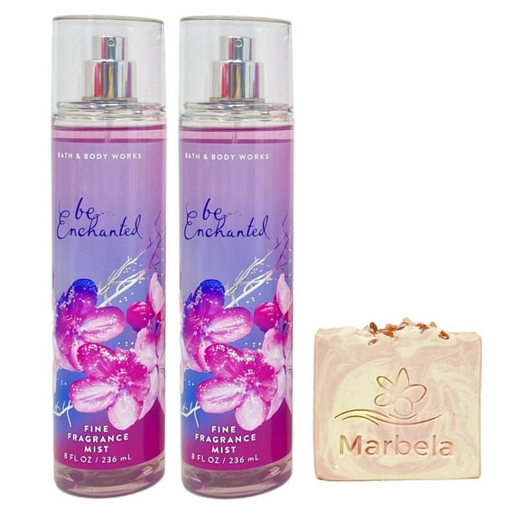Bath & Body Works Be Enchanted 2 Pack Fragrance Mist Bundle with a Himalayan Salts Springs Bar Soap - Full Size