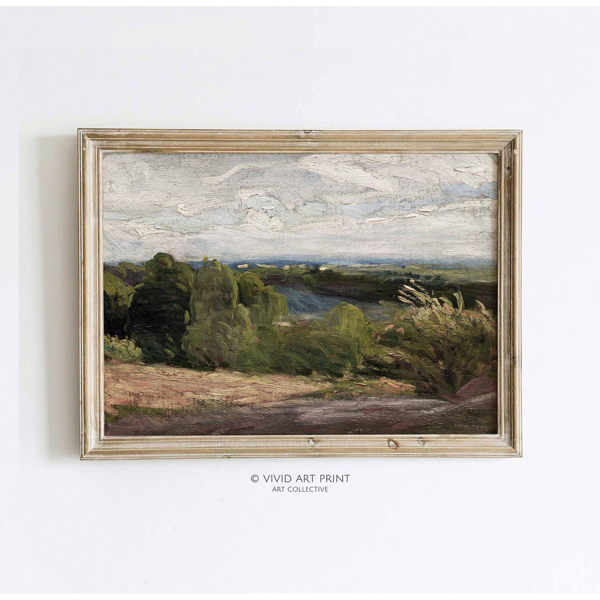 Forest Landscape Vintage Wall Art Muted Impressionist Rustic Cottage Core Home Decor Vivid Art Print Fd-307 Wall Art Modern Wall Decor 12x18 UNFRAMED