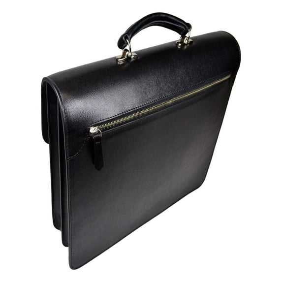 Genuine Safin Leather Luxury Double Gusset Briefcase