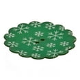thumbnail image 2 of Mibo 5pcs Nylon Resin - Daisy Shape - Festive Holiday Button - Laser Engraved - Snowflakes Pattern - 2 Hole - 64L(40mm) - Green, 2 of 2
