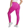 thumbnail image 4 of TGPMGRZ High Waisted Tummy Control Leggings for Women Lifting Lace Cut Out Yoga Pants Soft Comfort Gym Workout Leggings Red Size L, 4 of 4