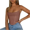 thumbnail image 1 of Camiseta sin mangas de verano fresca sin mangas de malla de color sólido informal de moda para mujer Pompotops  lopia993085, 1 of 8