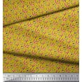 thumbnail image 3 of Soimoi Yellow Poly Georgette Fabric Polka Dots Decor Fabric Printed Yard 52 Inch Wide, 3 of 3