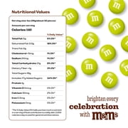 M&MS World Electric Green Milk Chocolate Candy 2lb Bag for Celebrations and Party Favors