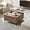 Rustic Brown, variant on Lift Top Coffee Table with Large Hidden Compartment, 35.4" Wide Square Coffee Table with Storage, Mid Century Modern Fluted Center Table for Home Living Room, Brown