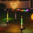 thumbnail image 5 of Halloween Solar Lighted Candle Stakes - Skeleton Hands Holding LED Candles for Outdoor Pathway & Indoor Spooky Party Decor, 5 of 6