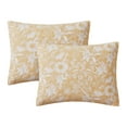 thumbnail image 4 of Sunflower Botanical Ochre 3-Piece All-Season Soft Woven Matelasse Jacquard Reversible Cotton Blend Quilt Set - Full/Queen, 4 of 5