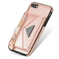 thumbnail image 3 of Allytech iPhone SE 2022 Case 2nd 3rd Gen, iPhone 8/7 Case, With Crossbody Strap Cards Slots Zipper Wallet Shockproof Protection Case Cover for Apple iPhone SE 2022/2020/ iPhone 8/7 - Pink, 3 of 5