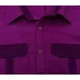 thumbnail image 6 of Atasi Men's Pathani Style Men's Long Kurta Magenta Punjabi Ethnic Shirt-3XL, 6 of 8