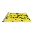 thumbnail image 2 of Ahgly Company Machine Washable Indoor Square Abstract Yellow Modern Area Rugs, 5' Square, 2 of 4