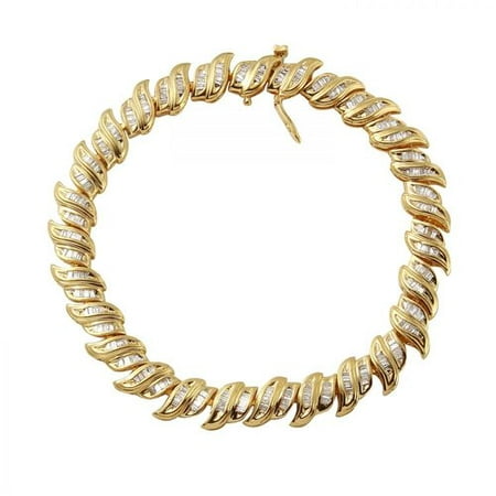 Foreli 5.25CTW Diamond 14K Yellow Gold Bracelet